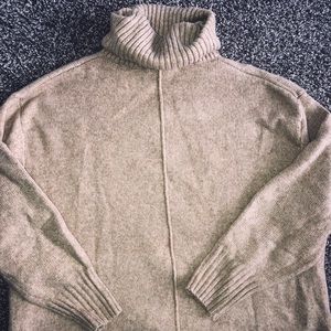Tan Turtleneck Sweater